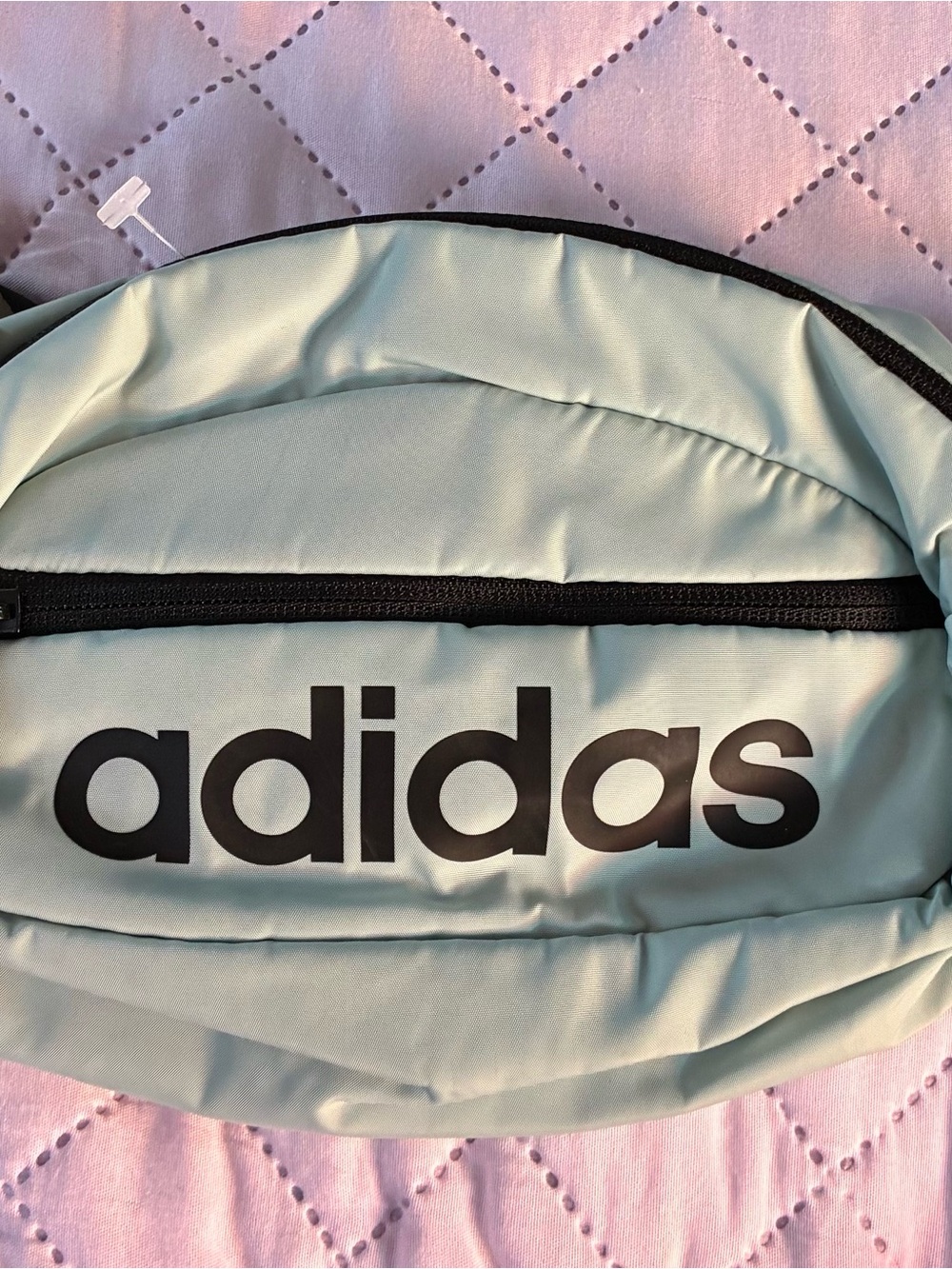 adidas Mint Green Crossbody Waist Bag with Black Logo